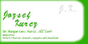 jozsef kurcz business card